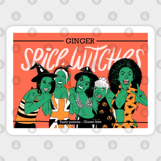 Ginger Spice Witch Sticker by kuinif